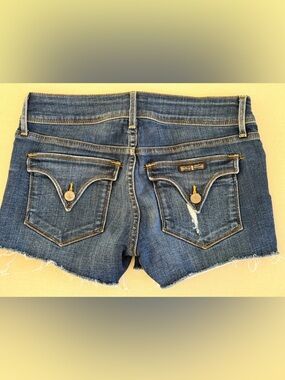 Hudson Croxley Low Rise Raw Hem Denim Shorts